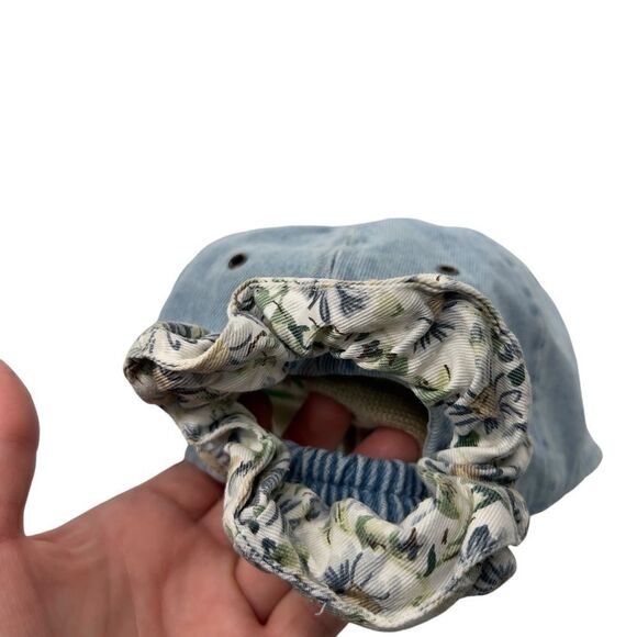 90s scrunchie hat! Floral denim hat scrunchie is attached - Picture 11 of 16